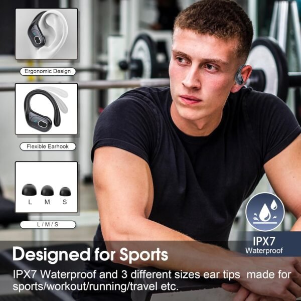 2025 Stereo Deep Bass Over-Ear Headphones with Ear Hook Bluetooth Headphones - Image 51