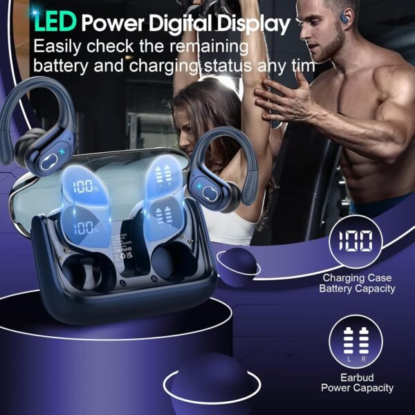 2025 Stereo Deep Bass Over-Ear Headphones with Ear Hook Bluetooth Headphones - Image 46